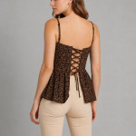Floral Print Cotton Peplum Top
