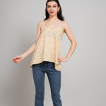 Women Floral Printed Shoulder Straps A-Line Top