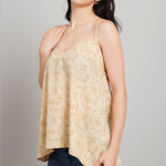 Women Floral Printed Shoulder Straps A-Line Top