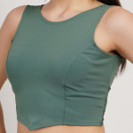 Solid Styled Back Crop Top