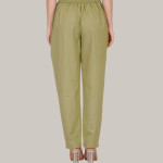 Women Comfort High-Rise Pleated Linen Trouser