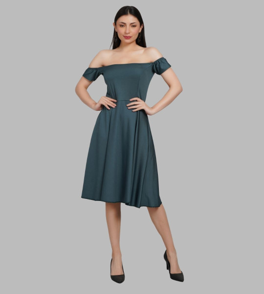 Off-Shoulder Fit & Flare Dress