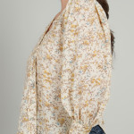 Women Floral Printed Shirt Style Cotton Top