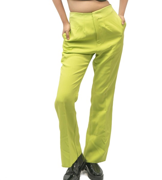 Bright Neon High Waist Bell-Bottom Trouser