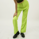 Bright Neon High Waist Bell-Bottom Trouser